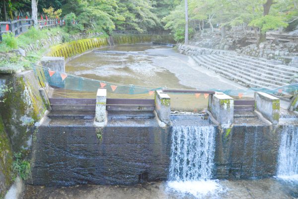 岩屋堂公園で川遊び、天然プール